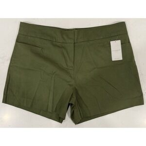 Sag Harbor (Express) Shorts Womans Sz 14 Green Pockets Zip/Hook/Eye/Button NWT